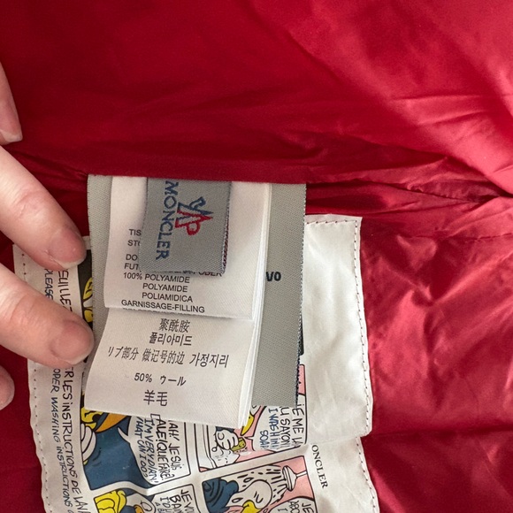 NWT Moncler Red Down Lucie Puffer Jacket - Picture 8 of 14